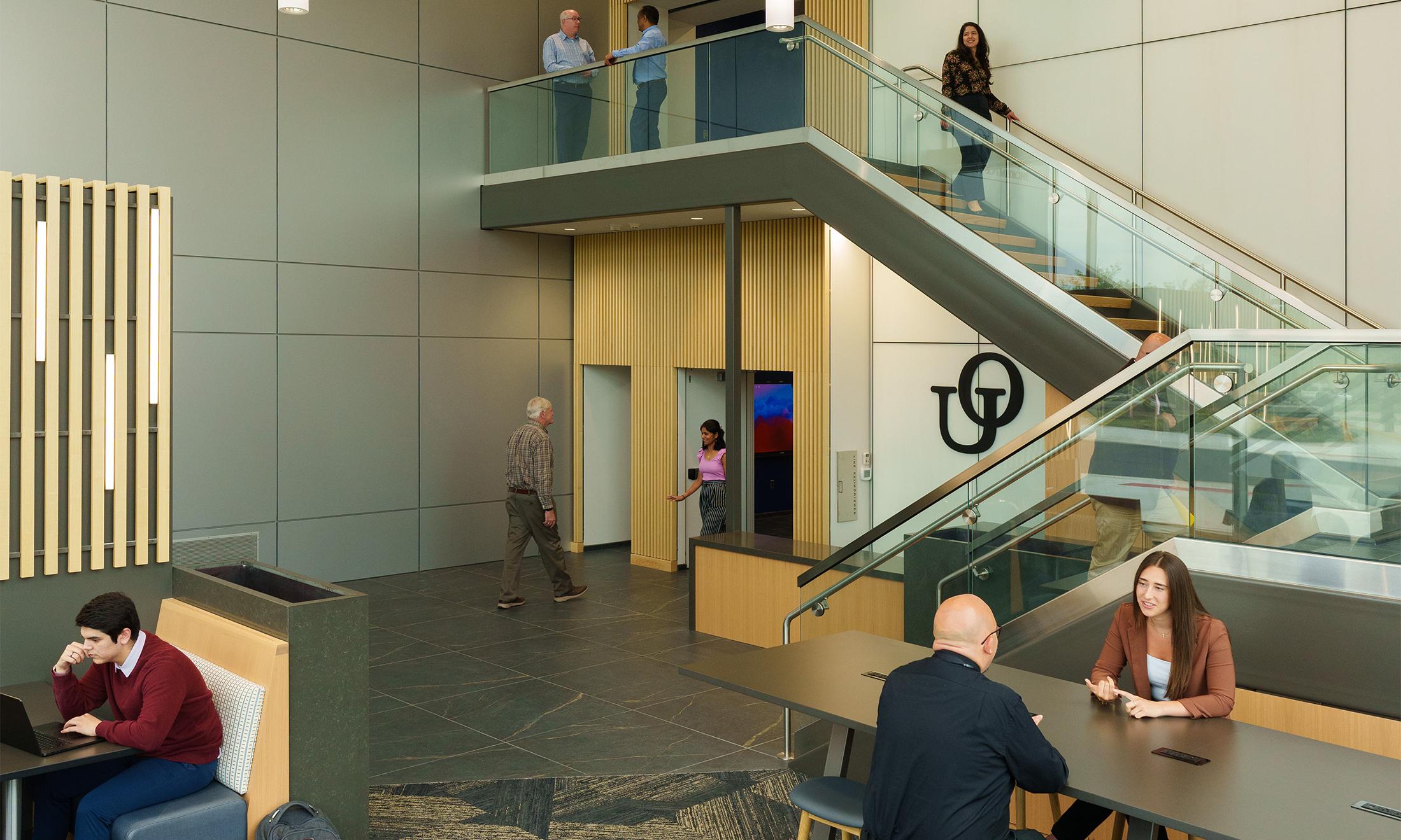 An image showing the new entrance at O'Dowd Hall